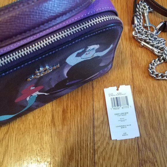 New Coach x Disney Little Mermaid Ursula Box Purse - Picture 5 of 10